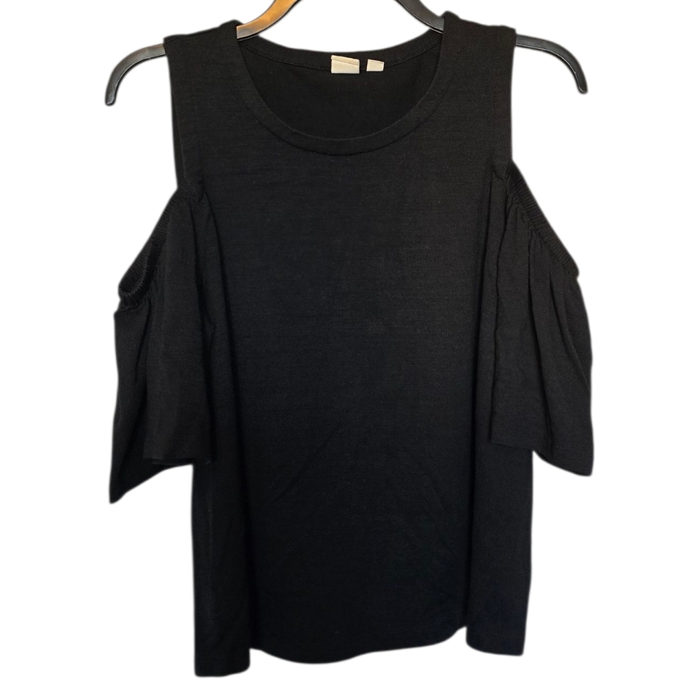 3/$15 Gap Black Cold Shoulder Crop Top Size Medium